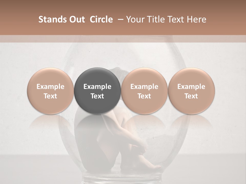 A Woman Sitting Inside Of A Glass Jar PowerPoint Template