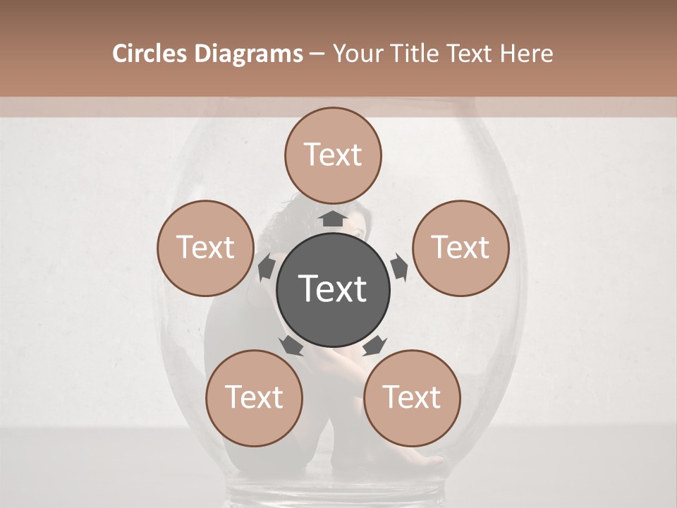 A Woman Sitting Inside Of A Glass Jar PowerPoint Template