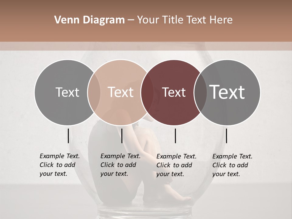 A Woman Sitting Inside Of A Glass Jar PowerPoint Template