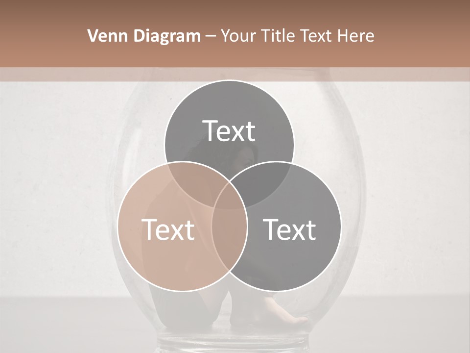 A Woman Sitting Inside Of A Glass Jar PowerPoint Template