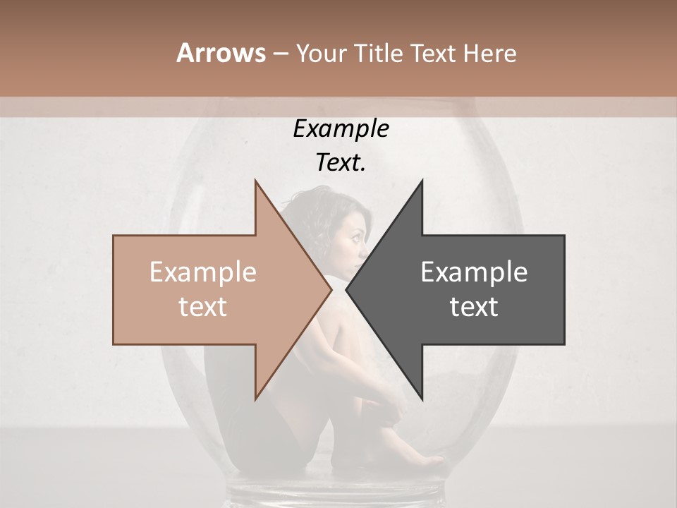 A Woman Sitting Inside Of A Glass Jar PowerPoint Template