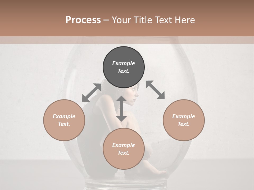 A Woman Sitting Inside Of A Glass Jar PowerPoint Template