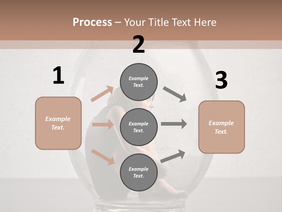 A Woman Sitting Inside Of A Glass Jar PowerPoint Template