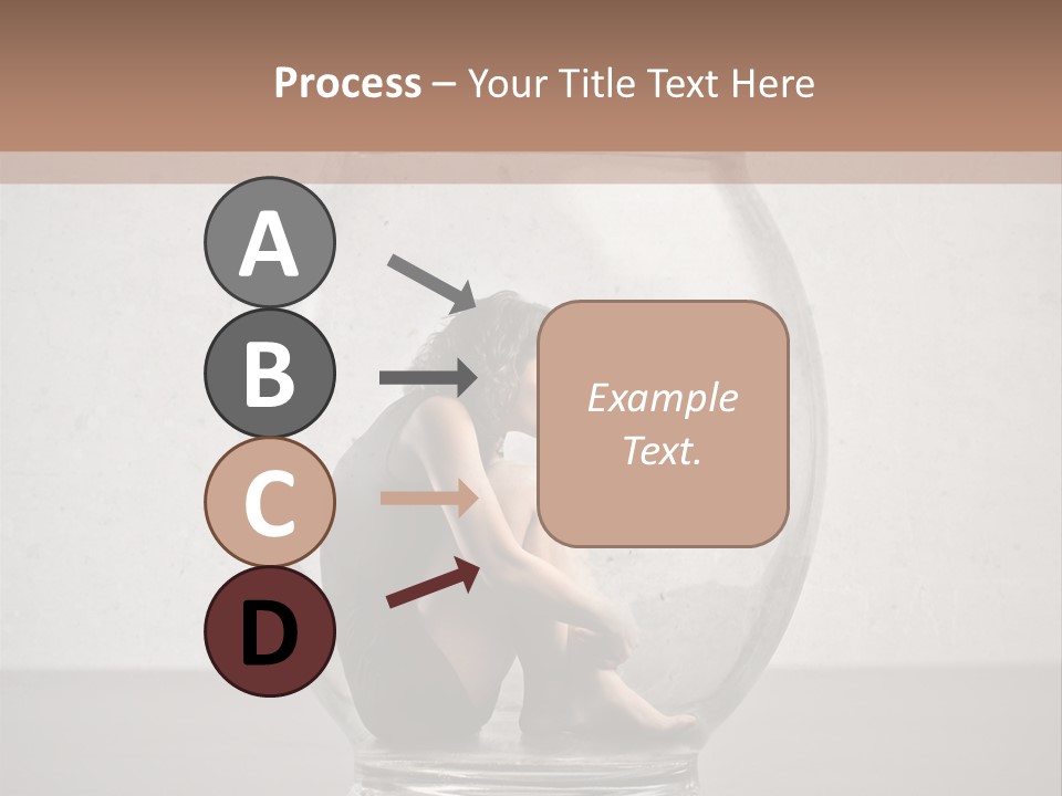 A Woman Sitting Inside Of A Glass Jar PowerPoint Template
