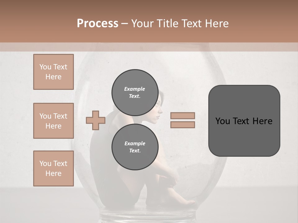 A Woman Sitting Inside Of A Glass Jar PowerPoint Template