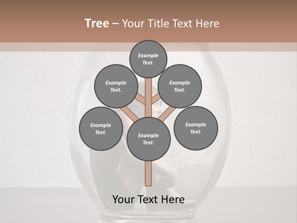 A Woman Sitting Inside Of A Glass Jar PowerPoint Template