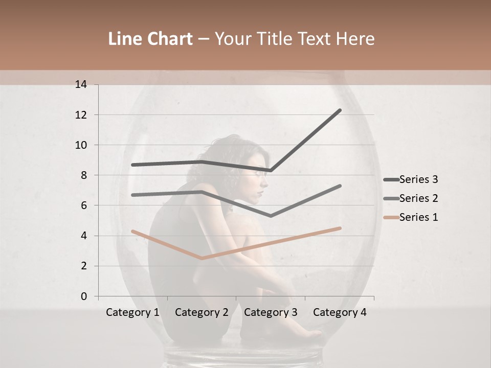 A Woman Sitting Inside Of A Glass Jar PowerPoint Template