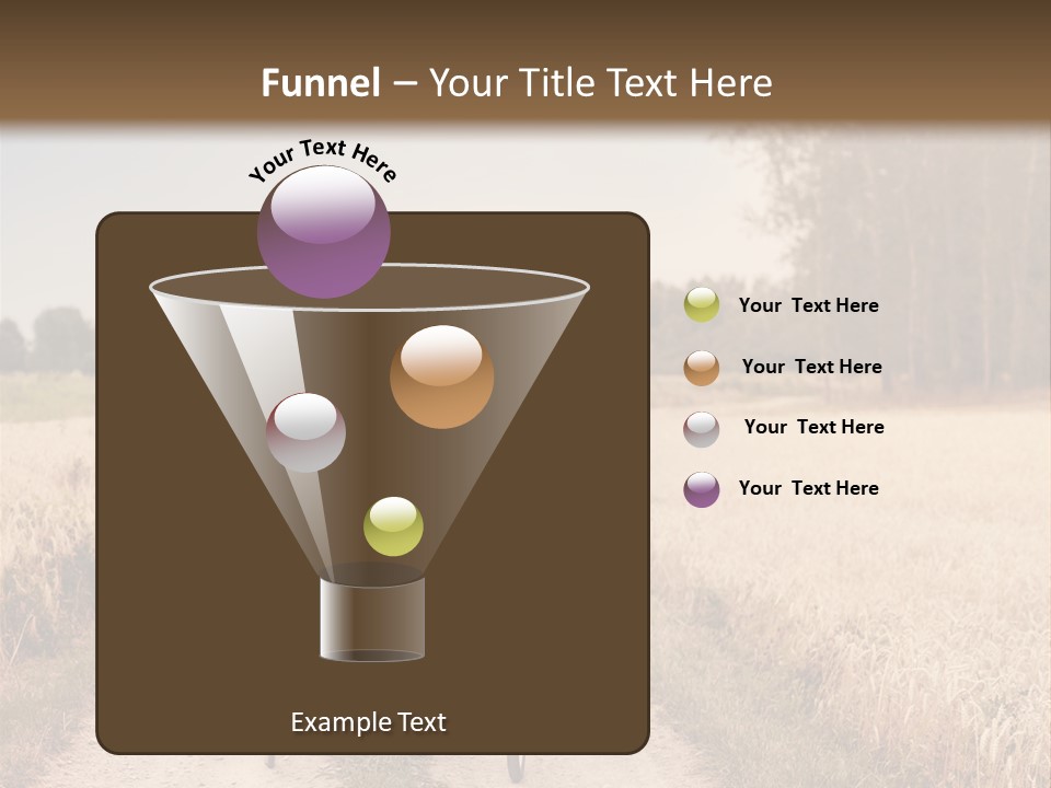 A Man And A Woman Riding Bikes Down A Dirt Road PowerPoint Template