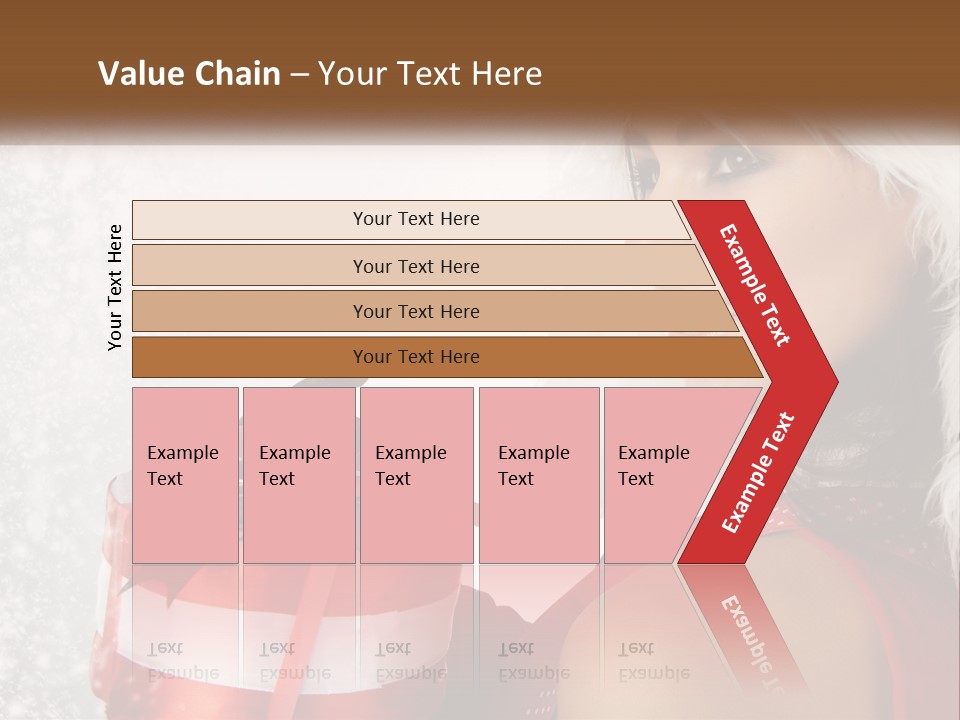 A Woman In A Santa Hat Holding A Present PowerPoint Template