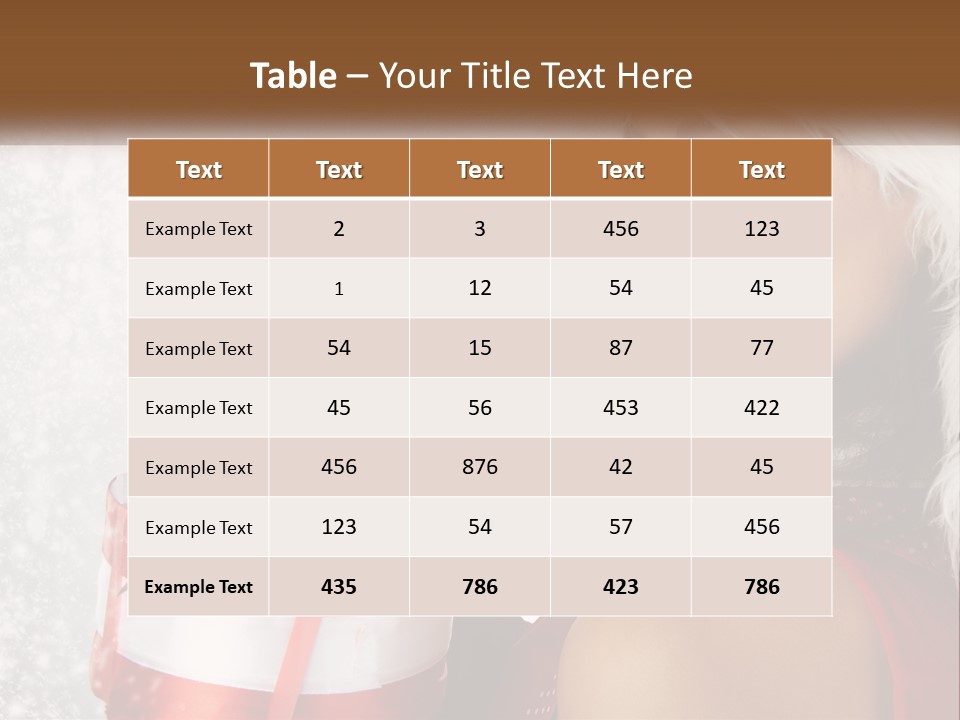 A Woman In A Santa Hat Holding A Present PowerPoint Template