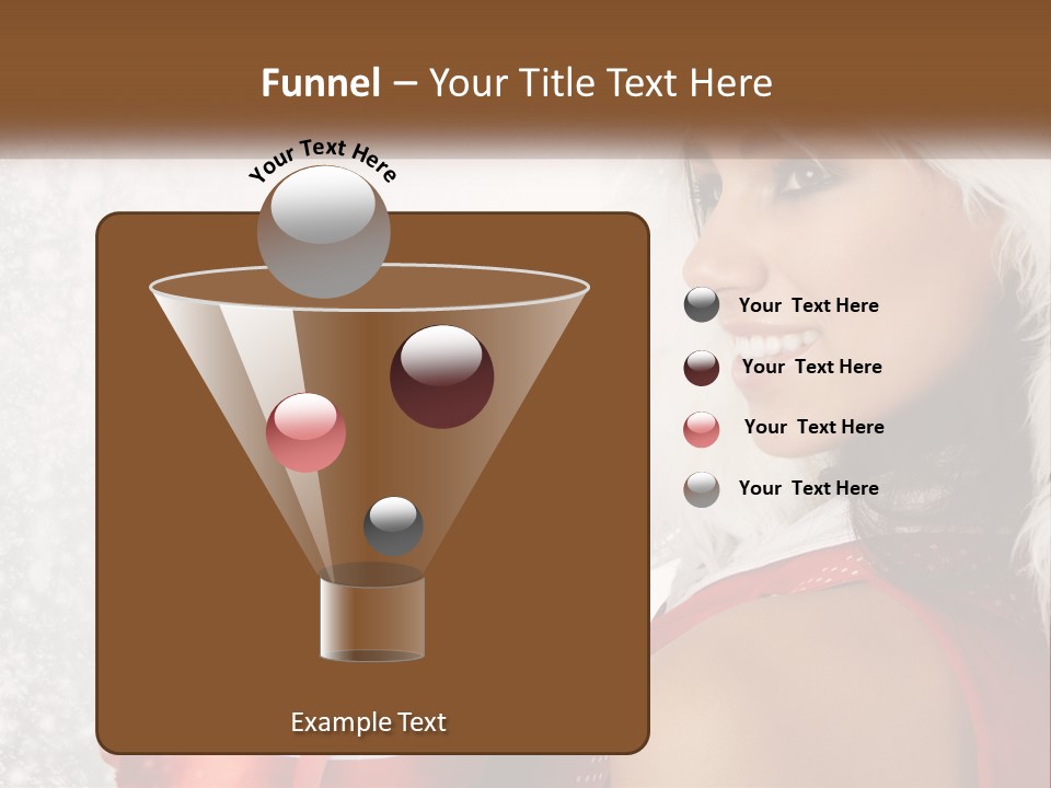 A Woman In A Santa Hat Holding A Present PowerPoint Template