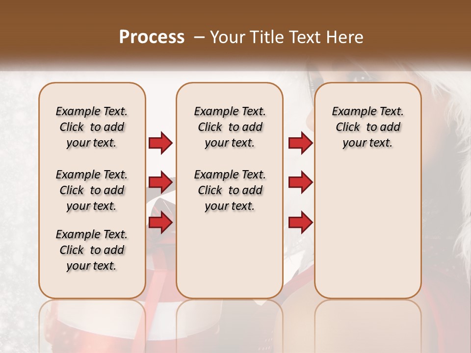 A Woman In A Santa Hat Holding A Present PowerPoint Template