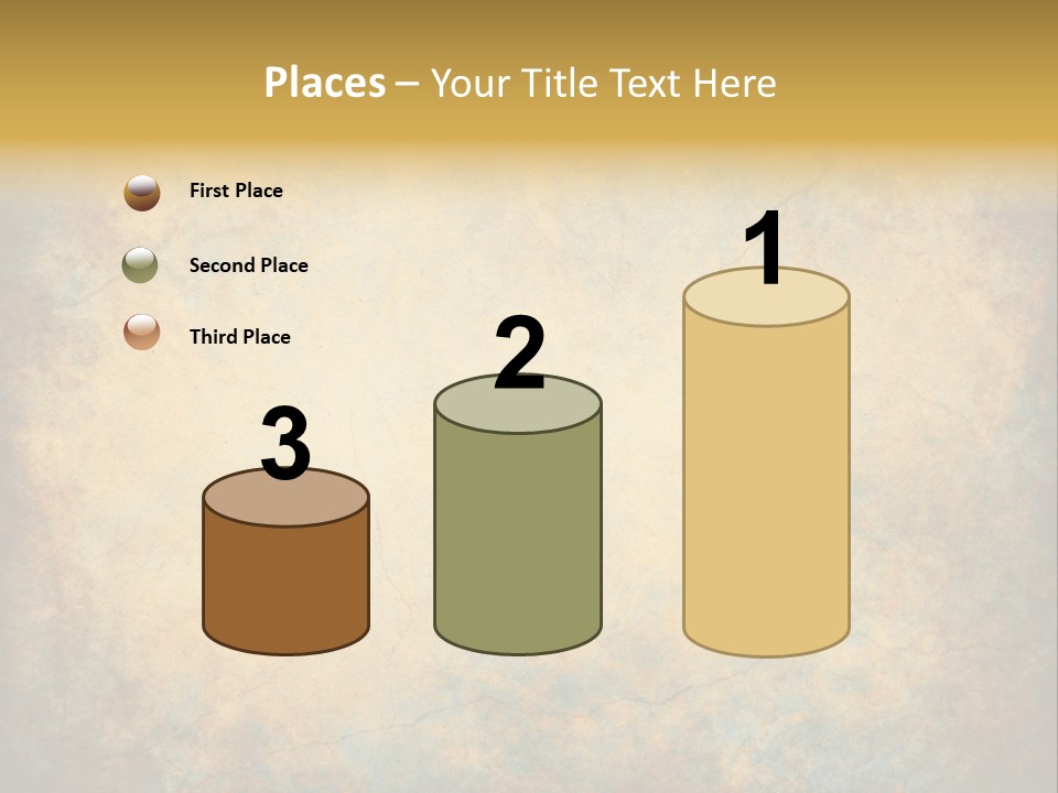A Grungy Background With A Gold Border PowerPoint Template