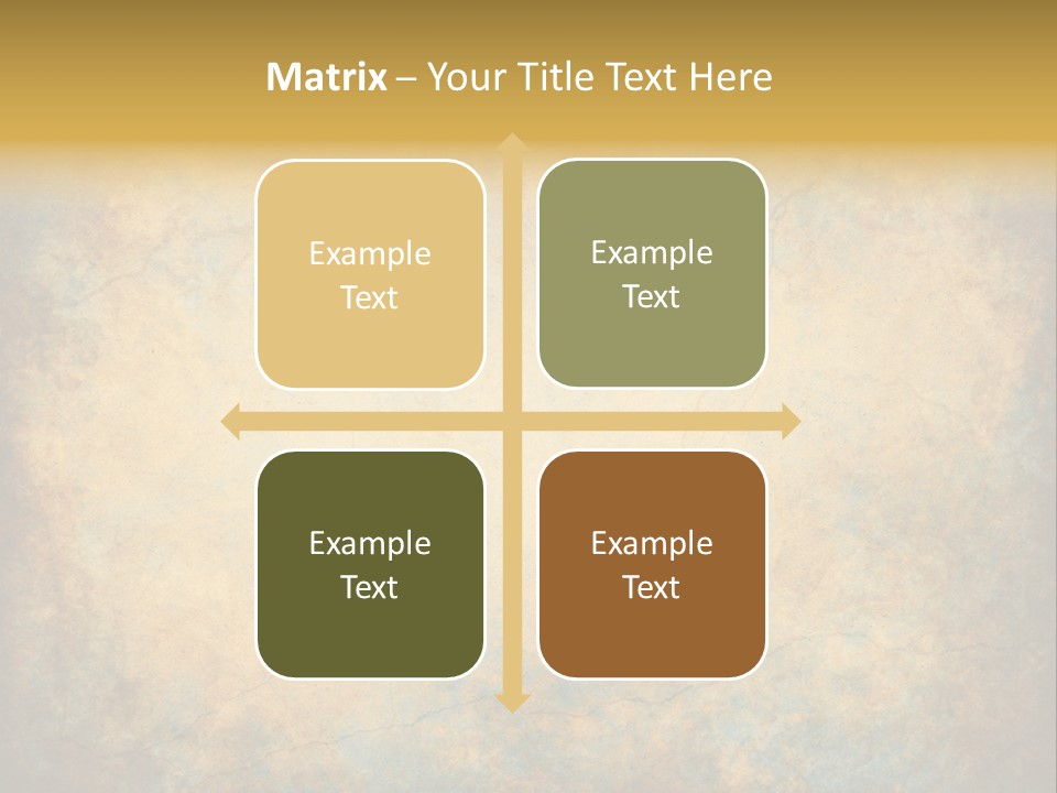 A Grungy Background With A Gold Border PowerPoint Template