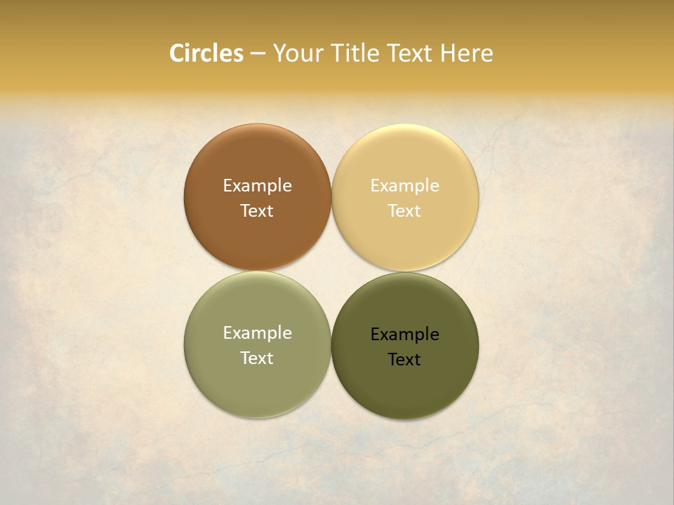 A Grungy Background With A Gold Border PowerPoint Template