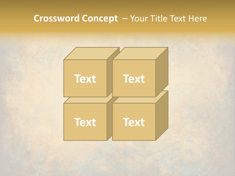 A Grungy Background With A Gold Border PowerPoint Template