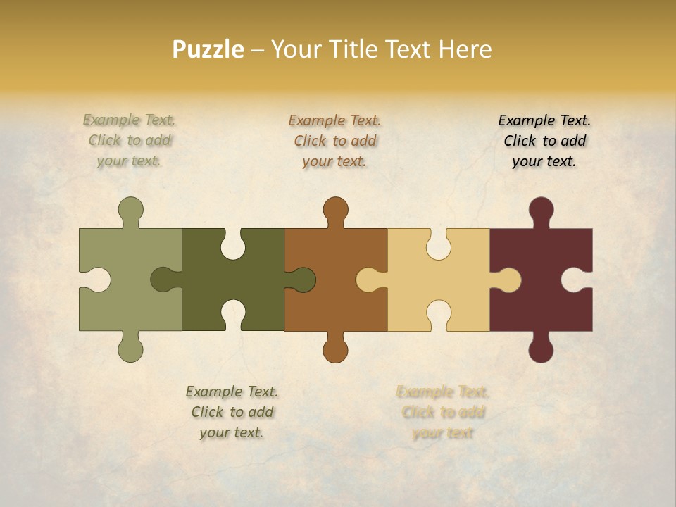 A Grungy Background With A Gold Border PowerPoint Template