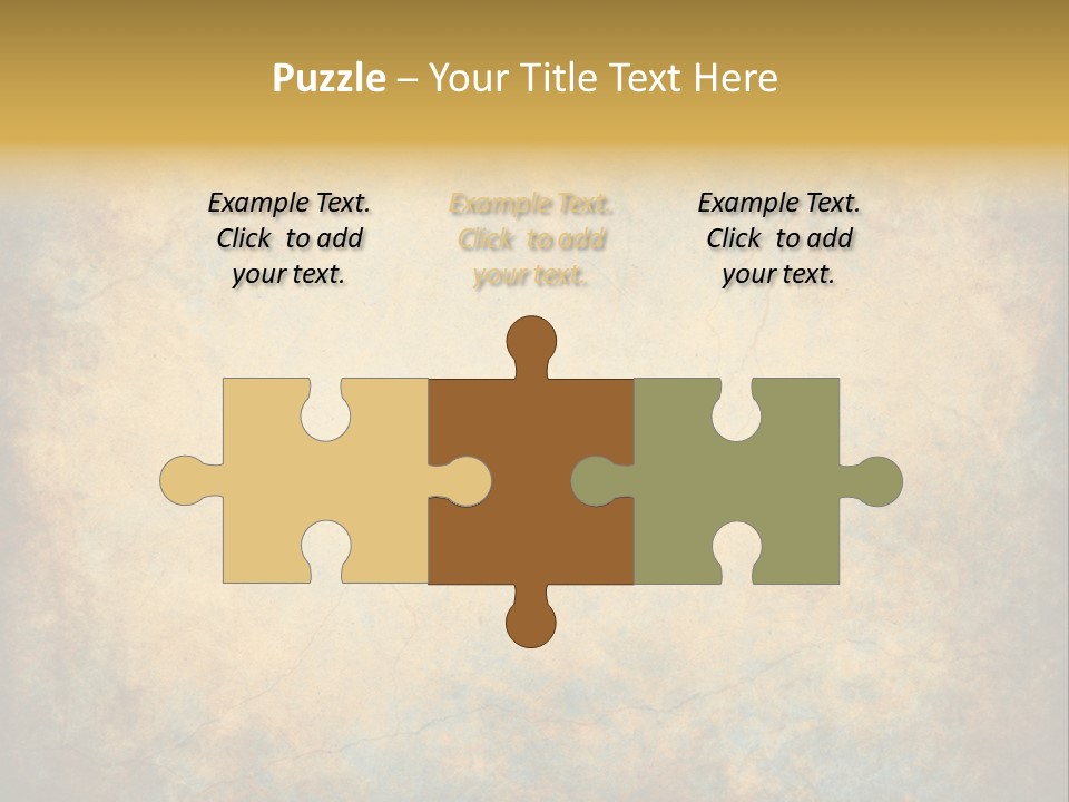 A Grungy Background With A Gold Border PowerPoint Template