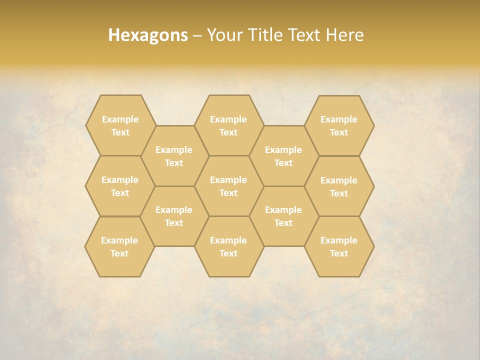 A Grungy Background With A Gold Border PowerPoint Template