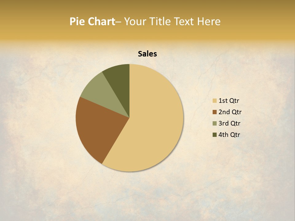 A Grungy Background With A Gold Border PowerPoint Template