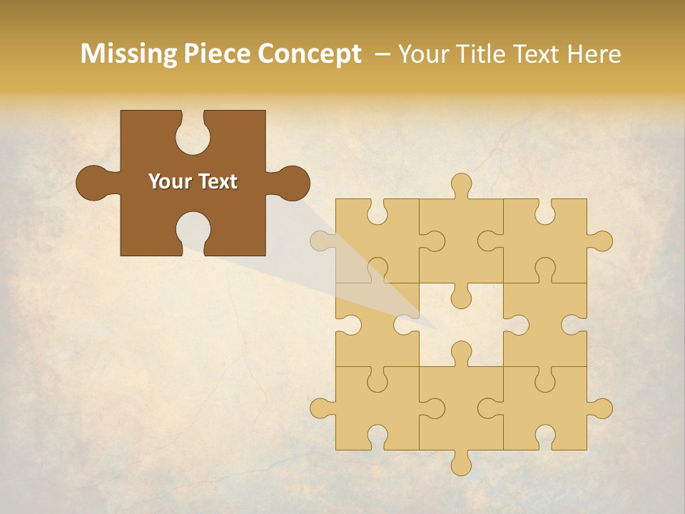 A Grungy Background With A Gold Border PowerPoint Template