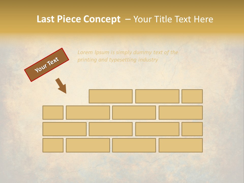 A Grungy Background With A Gold Border PowerPoint Template