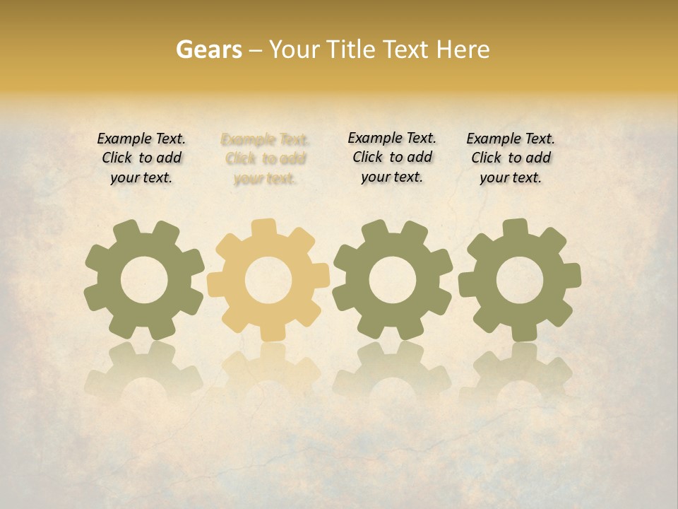 A Grungy Background With A Gold Border PowerPoint Template