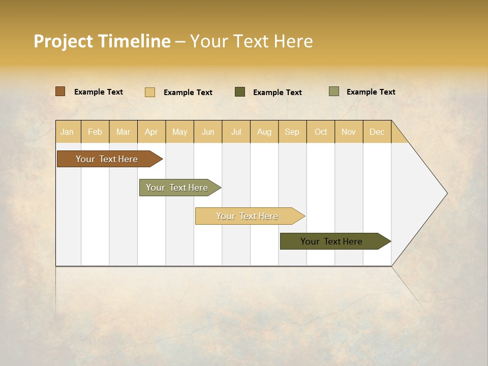 A Grungy Background With A Gold Border PowerPoint Template