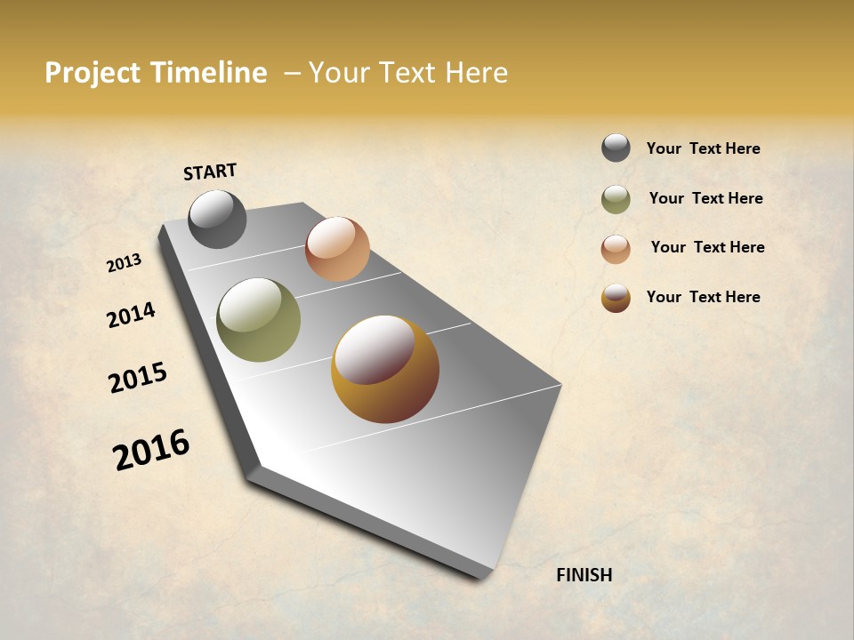 A Grungy Background With A Gold Border PowerPoint Template