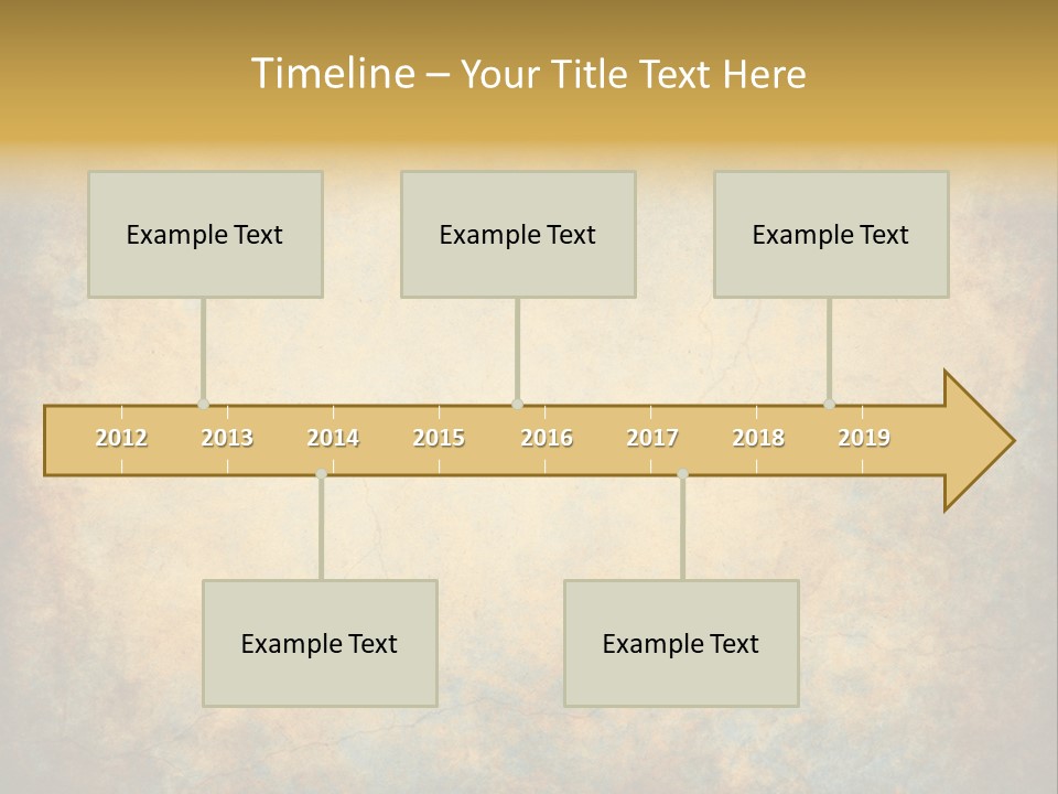 A Grungy Background With A Gold Border PowerPoint Template