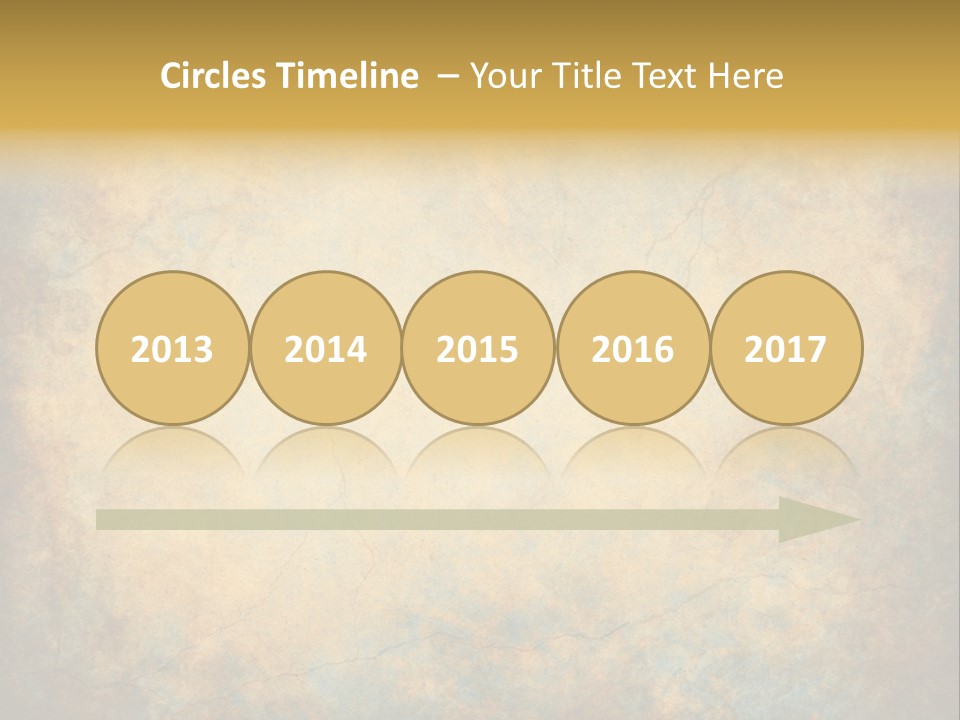 A Grungy Background With A Gold Border PowerPoint Template