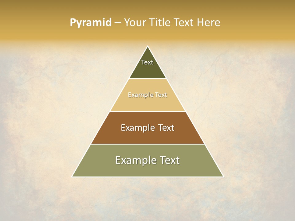 A Grungy Background With A Gold Border PowerPoint Template