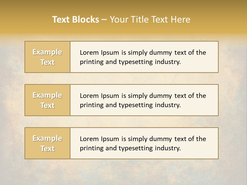 A Grungy Background With A Gold Border PowerPoint Template