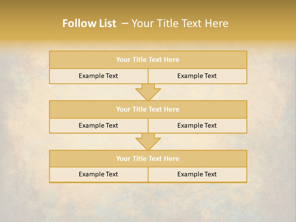 A Grungy Background With A Gold Border PowerPoint Template