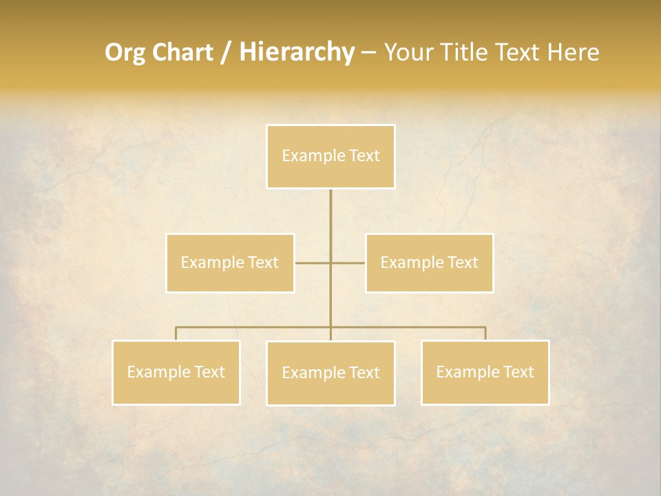 A Grungy Background With A Gold Border PowerPoint Template