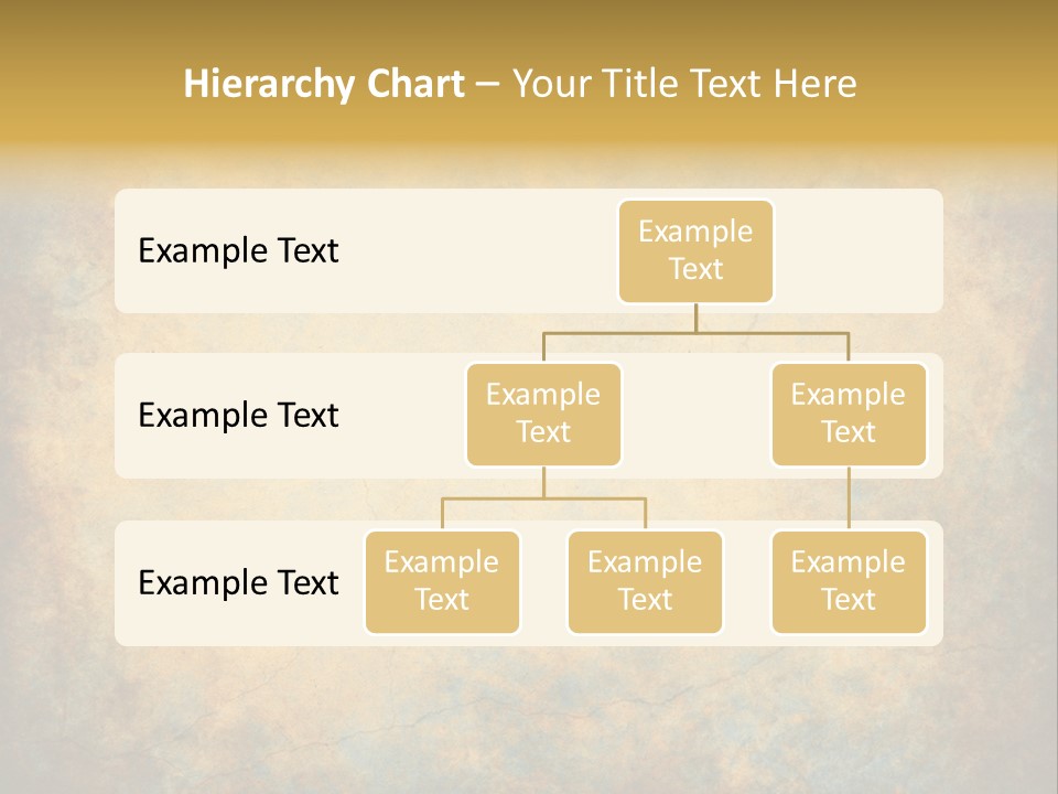A Grungy Background With A Gold Border PowerPoint Template