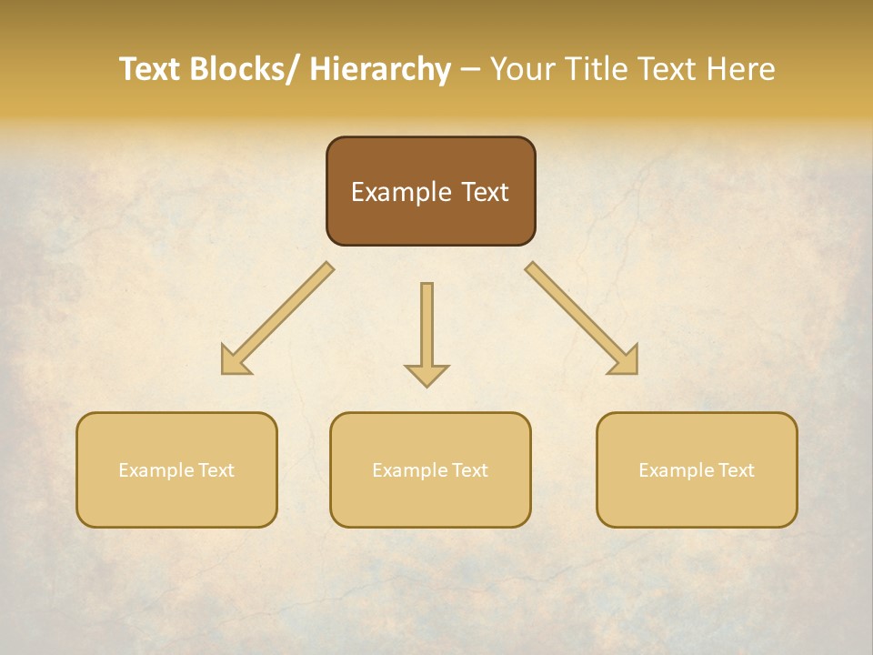 A Grungy Background With A Gold Border PowerPoint Template