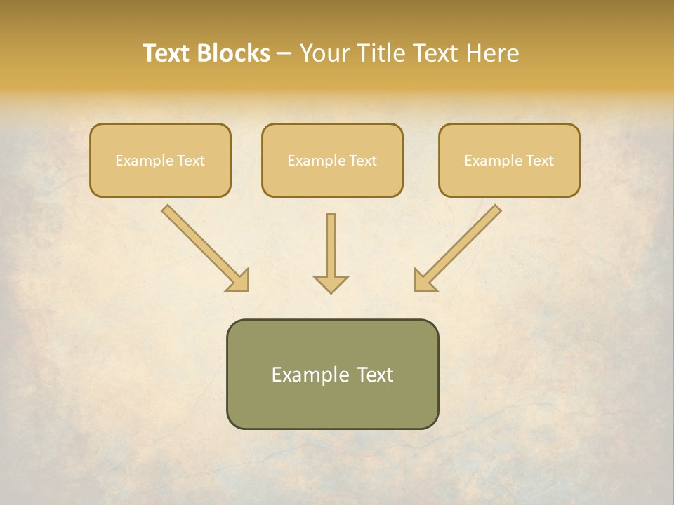 A Grungy Background With A Gold Border PowerPoint Template