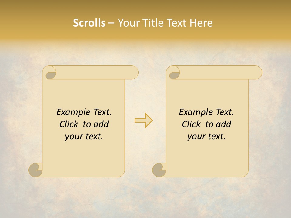 A Grungy Background With A Gold Border PowerPoint Template