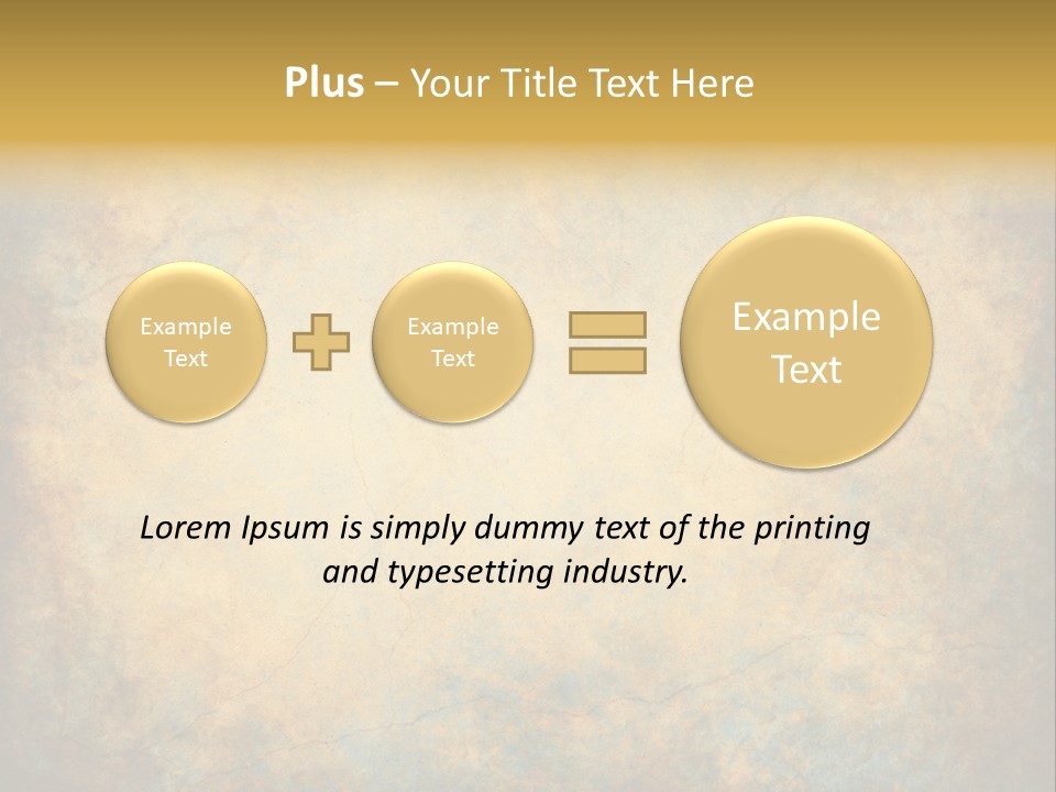 A Grungy Background With A Gold Border PowerPoint Template