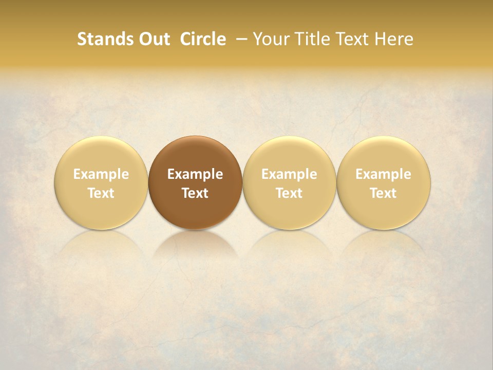 A Grungy Background With A Gold Border PowerPoint Template
