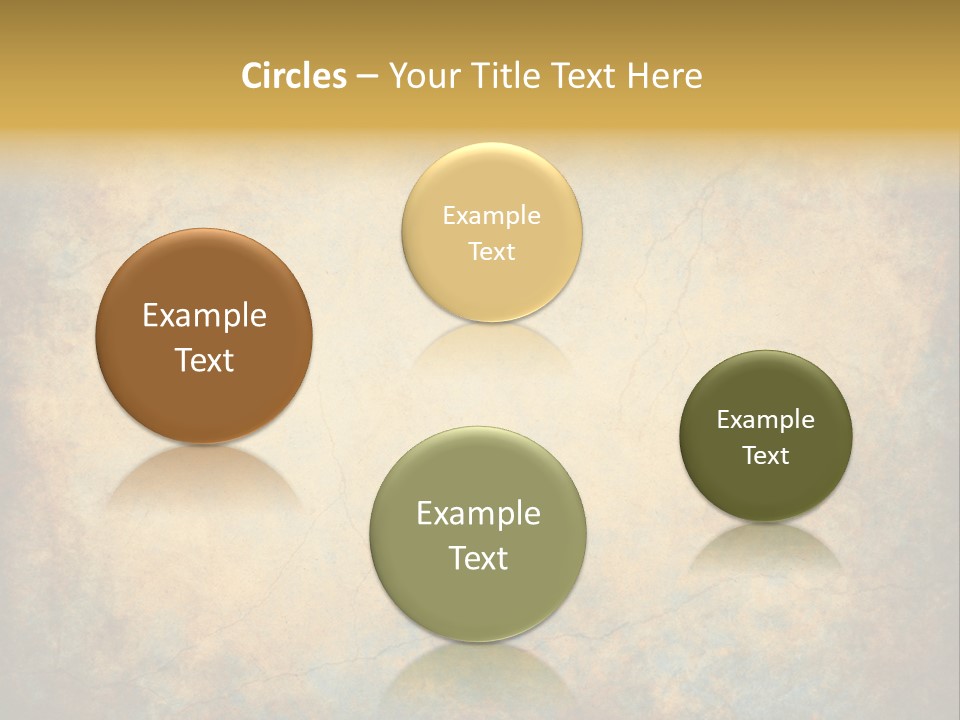 A Grungy Background With A Gold Border PowerPoint Template