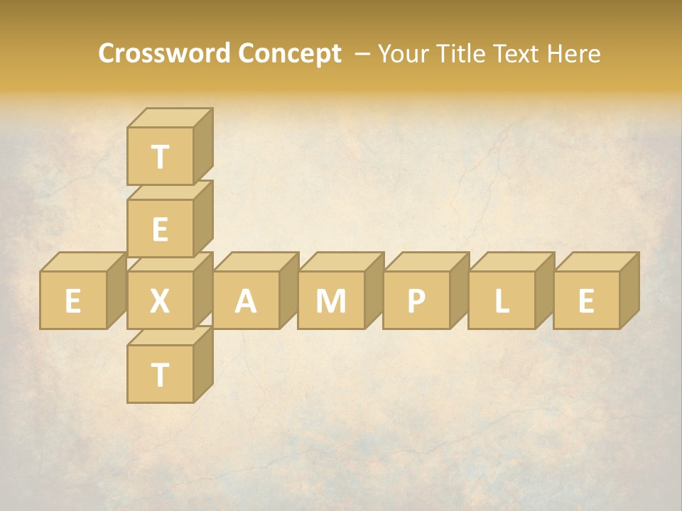 A Grungy Background With A Gold Border PowerPoint Template