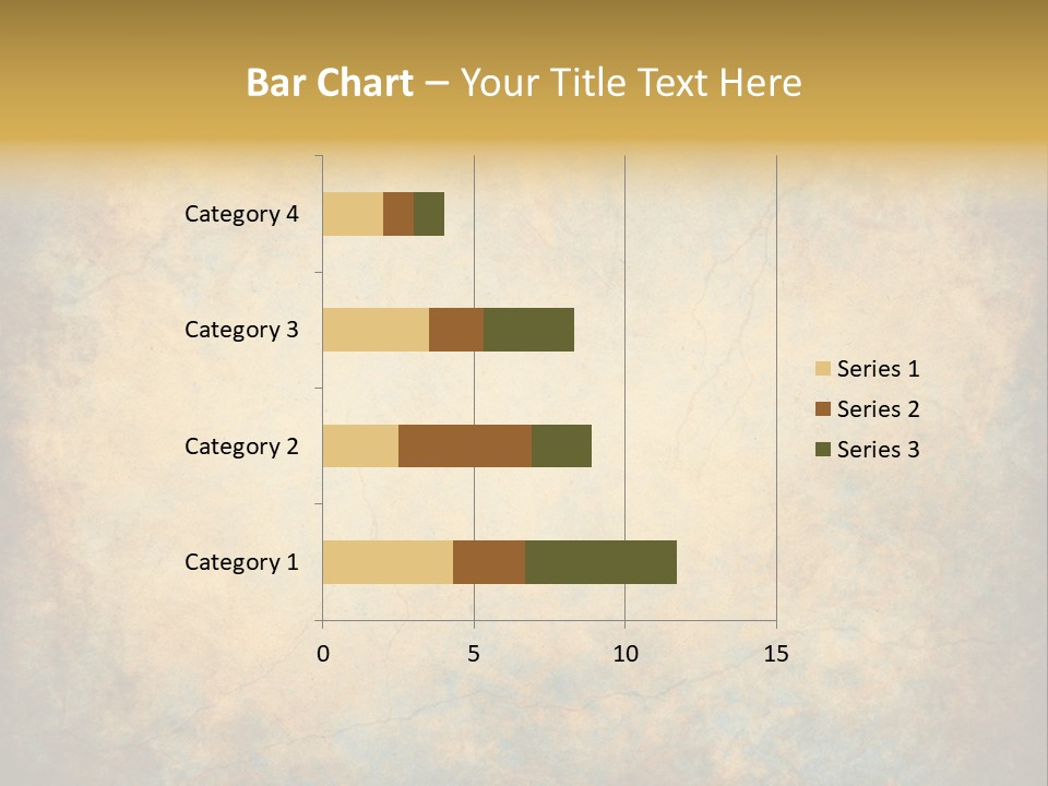 A Grungy Background With A Gold Border PowerPoint Template
