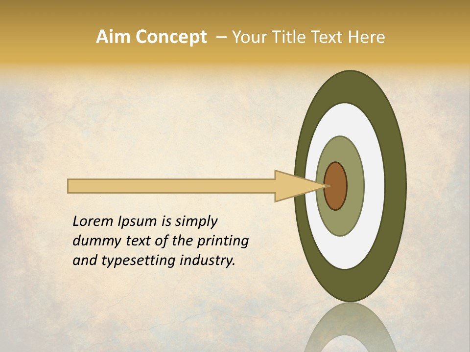 A Grungy Background With A Gold Border PowerPoint Template