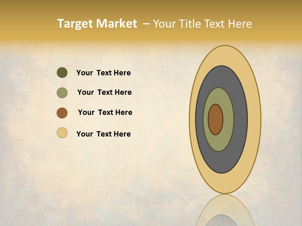 A Grungy Background With A Gold Border PowerPoint Template