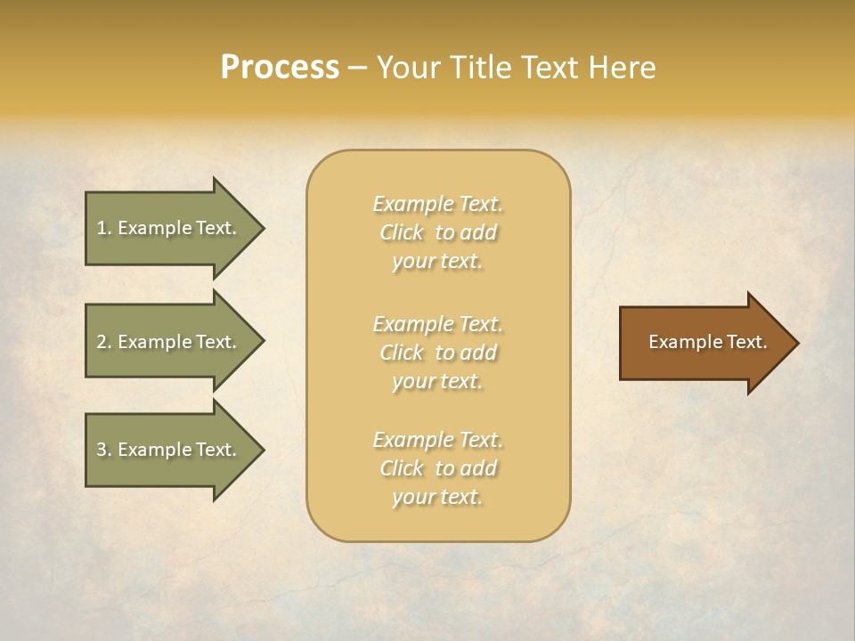 A Grungy Background With A Gold Border PowerPoint Template