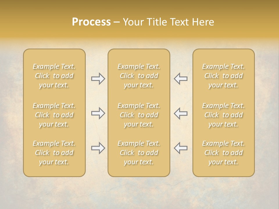 A Grungy Background With A Gold Border PowerPoint Template