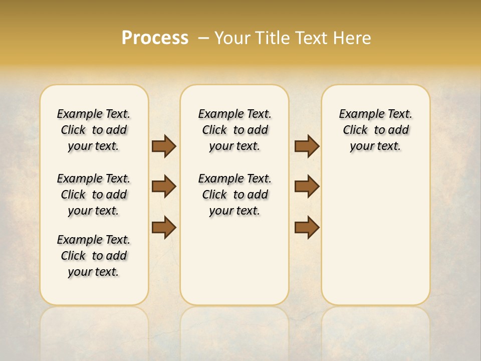 A Grungy Background With A Gold Border PowerPoint Template