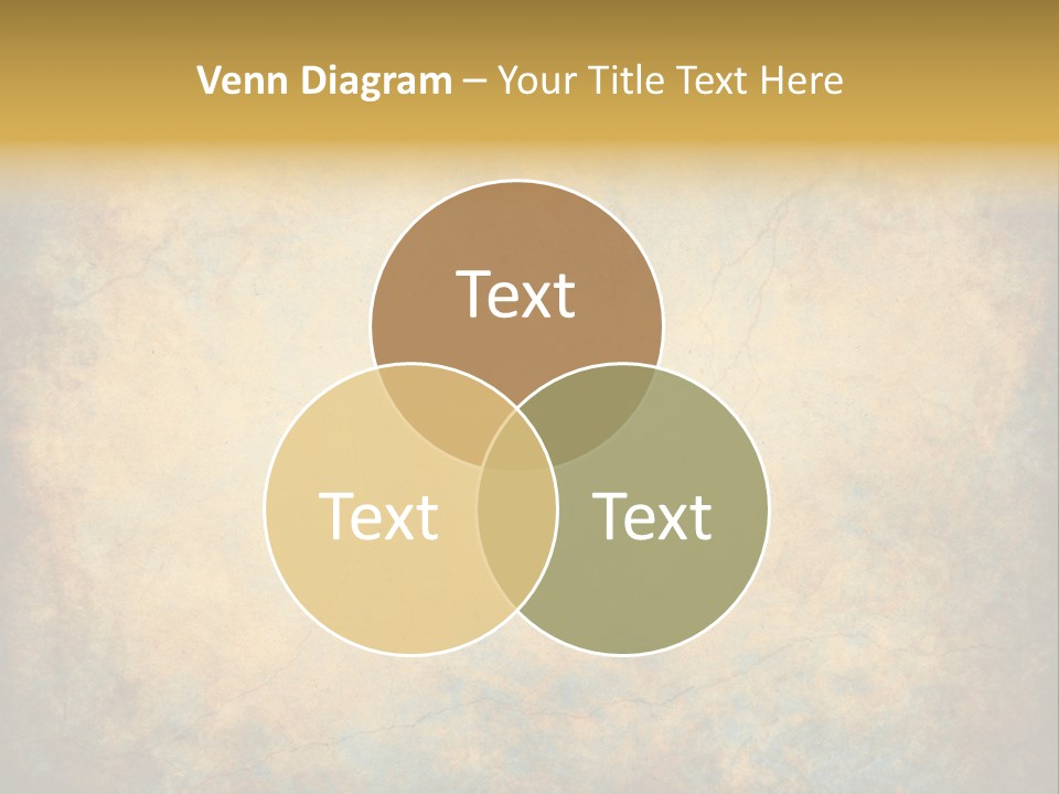 A Grungy Background With A Gold Border PowerPoint Template